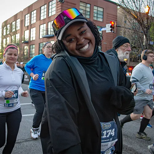 10k runner with big beautiful smile 10k runner with big beautiful smile
